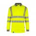 Envirowear Hi-Vis Polo Shirt Long Sleeve Saturn Yellow 5Xl EWCPKLSSY5XL