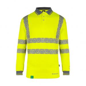 Beeswift Envirowear Hi-Vis Polo Shirt Long Sleeve Saturn Yellow Xl