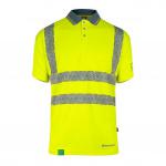 Envirowear Hi-Vis Polo Shirt Short Sleeve Saturn Yellow 3Xl EWCPKSSSY3XL