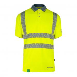 Beeswift Envirowear Hi-Vis Polo Shirt Short Sleeve Saturn Yellow Xl