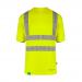 This photograph features vibrant yellow Beeswift Envirowear high visibility tee shirts. The Envirowear logo is prominently displayed on the front and back, while Saturn yellow stands out and ensures maximum visibility. Stay safe and visible in any work environment with these durable hi-vis t-shirts.