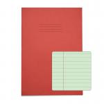 RHINO A4 Special Exercise Book 48 Page, Red with Tinted Green Paper, F8M (Pack of 50) EX68184G-0