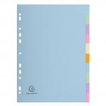 Exacompta Forever 170 GSM Recycled Pastel Dividers, A4 10 Part EXAPASDIVA410