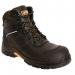 In the image, the JCB Safety Boots JCB Fastrac 4000 in black, size 05, stands proudly with its sleek and sturdy design. The durable material, reinforced sole, and lace-up closure provide optimal protection and comfort for any work environment.