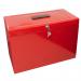 Box Files File Box with 5 Suspension Files - Foolscap Red FPHORD