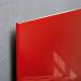 Wall Mounted Magnetic Glass Board 1000x650x15mm - Red - GL142 GL142