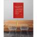 Wall Mounted Magnetic Glass Board 1000x650x15mm - Red - GL142 GL142