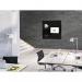 Wall Mounted Magnetic Glass Board 1000x1000x18mm - Black GL200