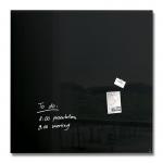 Wall Mounted Magnetic Glass Board 1000x1000x18mm - Black GL200