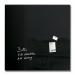 Wall Mounted Magnetic Glass Board 1000x1000x18mm - Black GL200