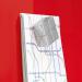 Wall Mounted Magnetic Glass Board 1000x1000x18mm - Red GL202