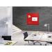 Wall Mounted Magnetic Glass Board 1000x1000x18mm - Red GL202
