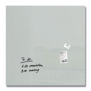 Sigel Wall Mounted Magnetic Glass Board 1000x1000x18mm - Grey GL203