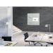 Wall Mounted Magnetic Glass Board 1000x1000x18mm - Grey GL203