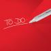 Wall Mounted Magnetic Glass Board 1200x900x18mm - Red GL212