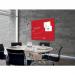Wall Mounted Magnetic Glass Board 1200x900x18mm - Red GL212
