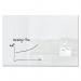 Wall Mounted Magnetic Glass Board 1500x100x18mm - Super White GL220
