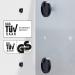 Wall Mounted Magnetic Glass Board 1300x550x15mm - Black GL240