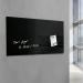 Wall Mounted Magnetic Glass Board 1300x550x15mm - Black GL240