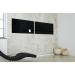 Wall Mounted Magnetic Glass Board 1300x550x15mm - Black GL240
