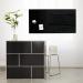 Wall Mounted Magnetic Glass Board 1300x550x15mm - Black GL240