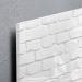 Wall Mounted Magnetic Glass Board 1300x550x18mm - White Stone GL244