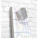 Wall Mounted Magnetic Glass Board 1300x550x18mm - White Stone GL244