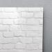 Wall Mounted Magnetic Glass Board 1300x550x18mm - White Stone GL244