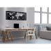 Wall Mounted Magnetic Glass Board 1300x550x18mm - World Map Design GL246
