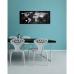 Wall Mounted Magnetic Glass Board 1300x550x18mm - World Map Design GL246