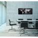 Wall Mounted Magnetic Glass Board 1300x550x18mm - World Map Design GL246