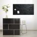 Wall Mounted Magnetic Glass Board 1300x550x18mm - Slate GL249