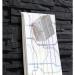Wall Mounted Magnetic Glass Board 1300x550x18mm - Slate GL249