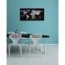 SIGEL Magnetic glass board Artverum - design World-Map - 91 x 46 cm - black - safety glass - TUEV-approved GL270