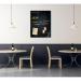 Wall Mounted Magnetic Glass Board 900x1200x18mm - Matt Happy Hour Specials Board GL276