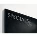 Wall Mounted Magnetic Glass Board 900x1200x18mm - Matt Happy Hour Specials Board GL276