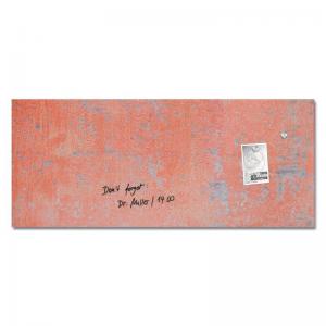 Sigel Wall Mounted Magnetic Glass Board 1300x550x18mm - Red Wall Matt