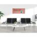 Wall Mounted Magnetic Glass Board 1300x550x18mm - Red Wall Matt GL299