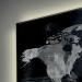 Wall Mounted Magnetic Glass Board 1300x550x18mm - World Map Design GL410