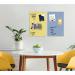 Wall Mounted Magnetic Glass Board 600x400x15mm - Matt Pastel Yellow GL512