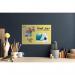 Wall Mounted Magnetic Glass Board 600x400x15mm - Matt Pastel Yellow GL512