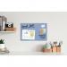 Wall Mounted Magnetic Glass Board 600x400x15mm - Matt Pastel Blue GL513