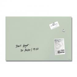 Sigel Wall Mounted Magnetic Glass Board 600x400x15mm - Matt Mint GL515