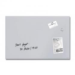 Sigel Wall Mounted Magnetic Glass Board 600x400x15mm - Matt Light Grey GL516