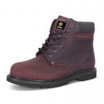 This image showcases Beeswift safety boots in a rich, earthy brown color. The boots feature a 6 inch height and a Goodyear welted construction for durability. These boots are perfect for any job that requires reliable and stylish footwear.