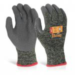 Glovezilla latex gloves in size small feature a vibrant green palm coating for improved grip. The durable material provides protection while the flexible fit allows for comfortable wear. Perfect for a variety of tasks, these gloves are a practical addition to any work or household setting.