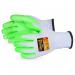 The photograph shows a pair of blue Beeswift Glovezilla Titan Armour Needlestick Gloves, size L. These puncture resistant gloves are designed for maximum protection.