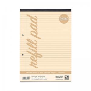 Rhino Stationery RHINO A4 Special Refill Pad 50 Leaf, Cream Tinted