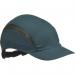 A close-up photo of First Base Baseball Caps reveals a sleek black cap with a reduced peak and vibrant green accents. The 3M HC24 logo adds a touch of modern style to this sporty headwear.
