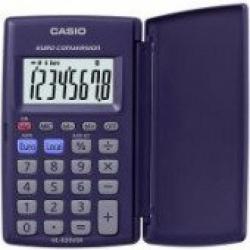 Casio HL-820VER 8 Digit Pocket Calculator with Euro Conversion Blue HL-820VERA-WK-UP